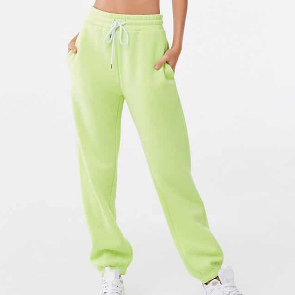 Green Neon Fleece Joggers | Poshmark